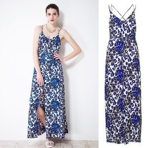 Topshop Print Cross Back Maxi Dress